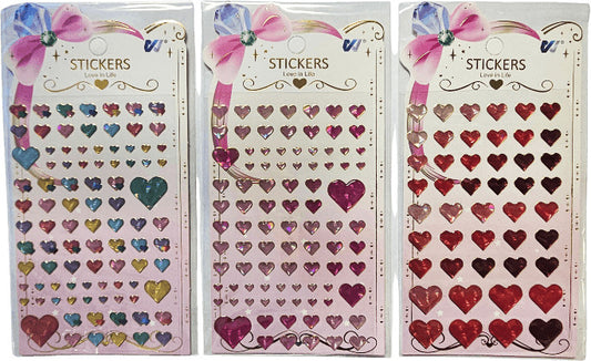 Szivecskés matrica, 10x15cm, többféle