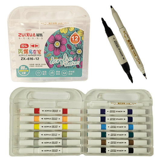 Akril filctoll készlet 12+1 db-os, ZX-616-12