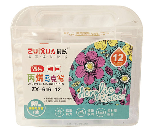 Akril filctoll készlet 12+1 db-os, ZX-616-12