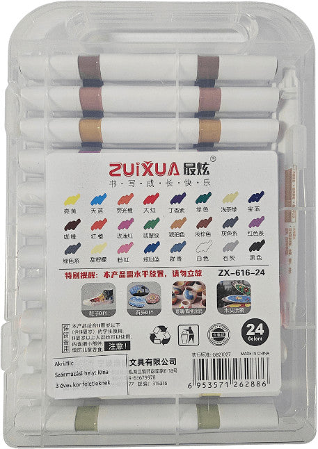Akril filctoll készlet 24+1 db-os, ZX-616-24