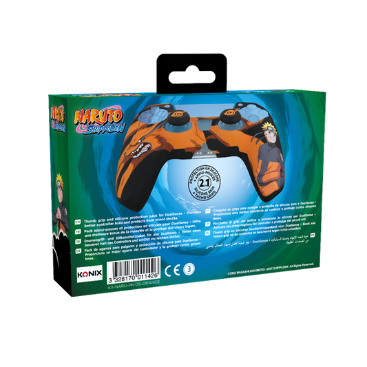KONIX - NARUTO PS5 Dualsense kontroller Védőkészlet, Fekete