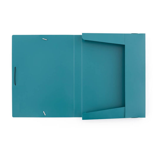 Műanyag füzetbox A/4, VERDE, petrol színű