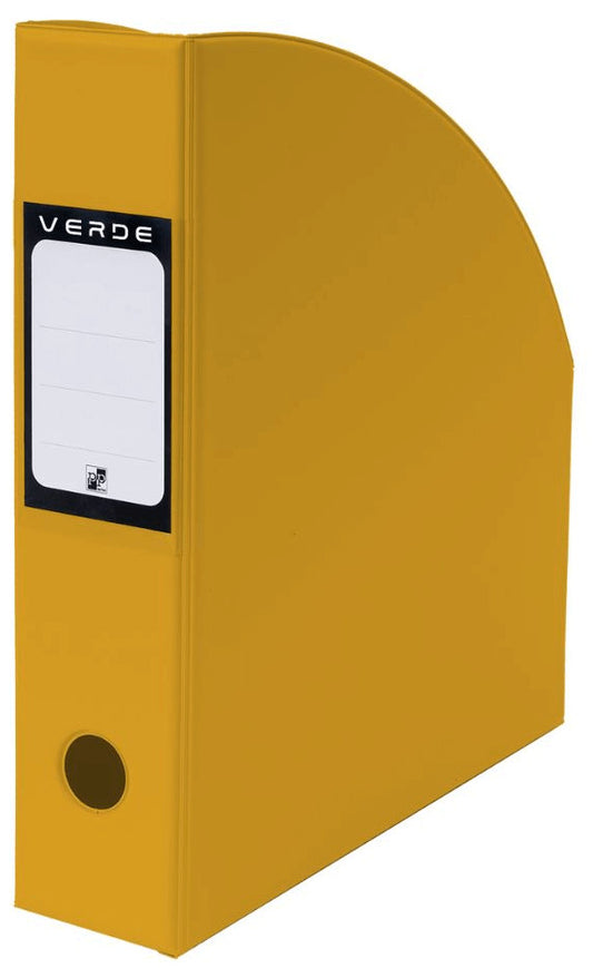 Irattartó papucs A/4, PVC, VERDE, mustársárga