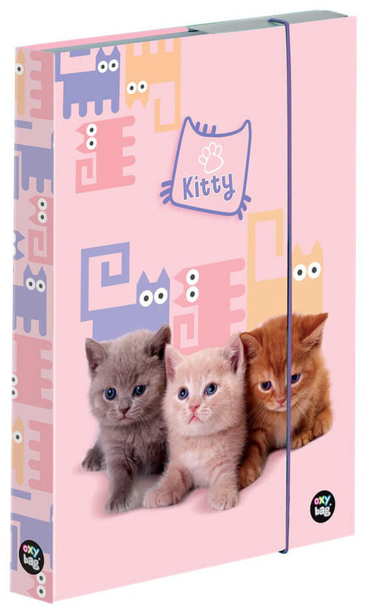 Cicás füzetbox A/4, Pets, rózsaszín