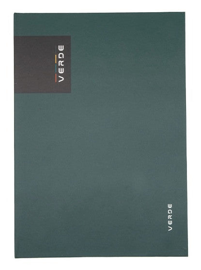 Jegyzetfüzet, notesz A/5, keményfedeles, 96 lapos, vonalas, VERDE, mélyzöld