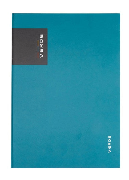 Jegyzetfüzet, notesz A/5, keményfedeles, 96 lapos, vonalas, VERDE, petrol színű