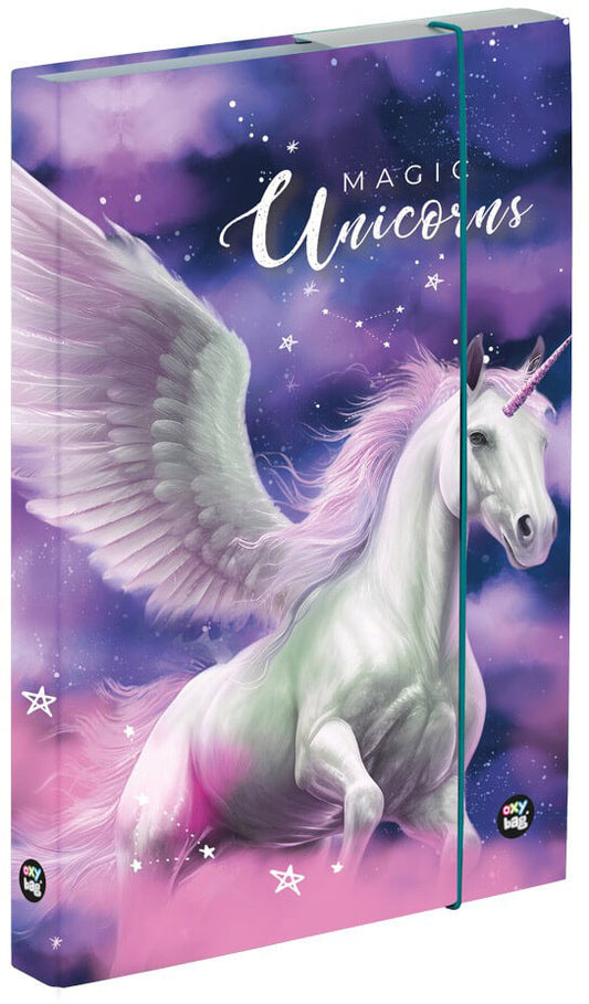 Pegazus füzetbox A/4, lila-rózsaszín