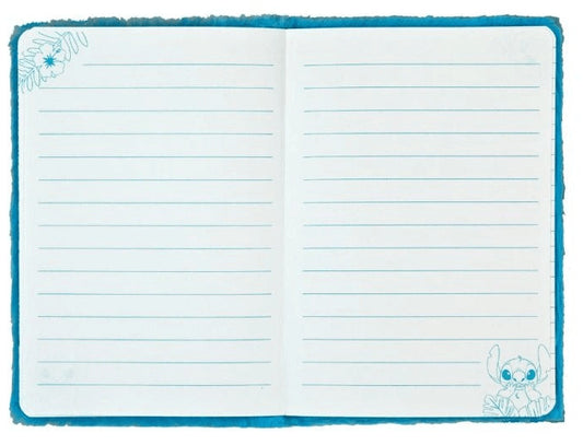 Stitch napló plüss borítóval, A/5, 80 lapos, vonalas, Lilo & Stitch