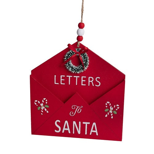 Karácsonyi kopogtató fa 16 cm piros boríték