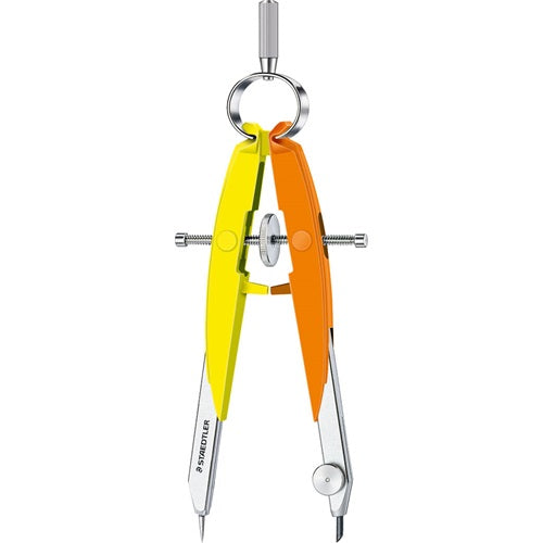 Körző Staedtler Mars Comfort 556 Neon 3 precíziós geometriai sárga/narancs pótheggyel