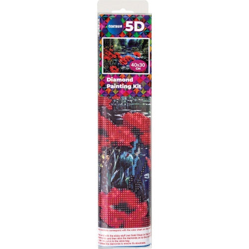 Kreatív gyémántszemes kirakó Centrum  30x40 cm, Tópart pipacsokkal