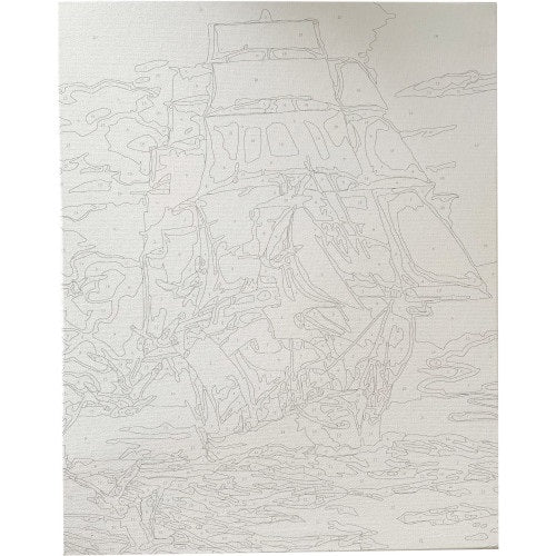 Kreatív kifestő klt. Centrum számozott, 40x50 cm, Vitorlás a tengeren