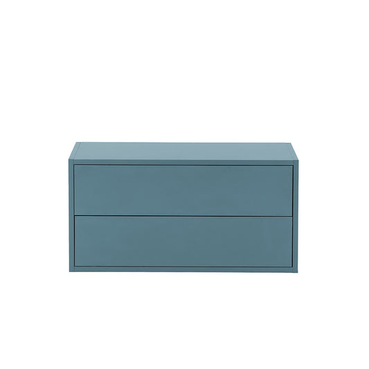 Boxie 2 fiókos fali szekrény 40x80x37 cm petrol kék