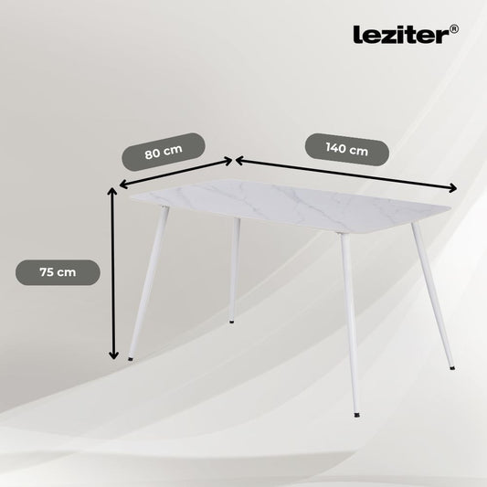 Ravena 4+1 étkező garnitúra fehér-fekete