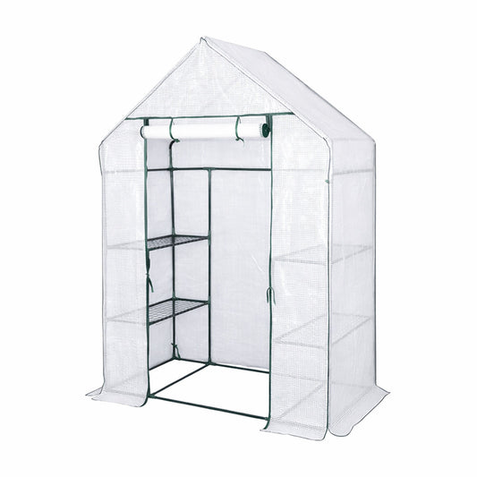 Balkon melegház 143x73x195 cm fehér