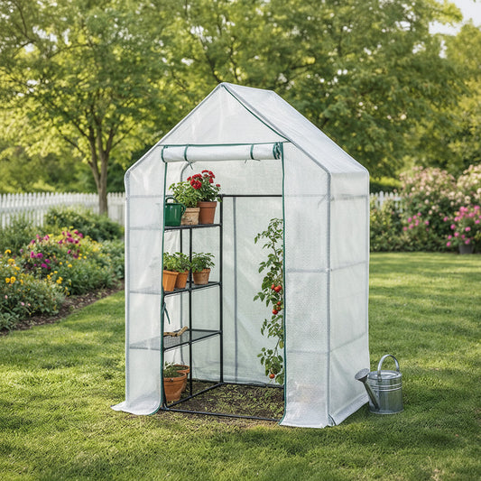 Balkon melegház 143x73x195 cm fehér