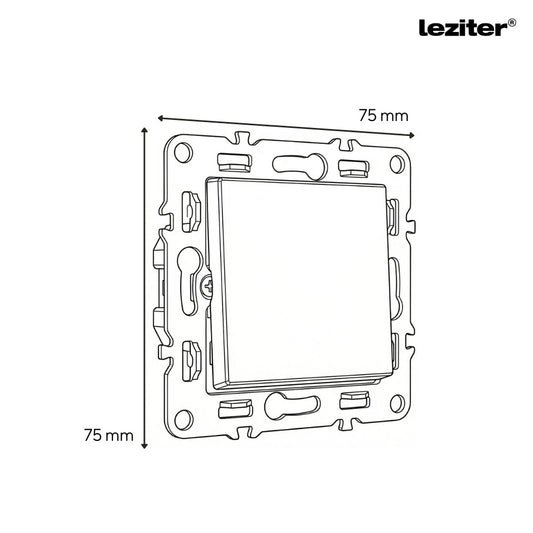 Nova egy áramkörös egypólusú kapcsoló keret nélkül 101 szürke