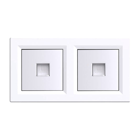 Nova kettős UTP aljzat RJA-45 fehér kerettel