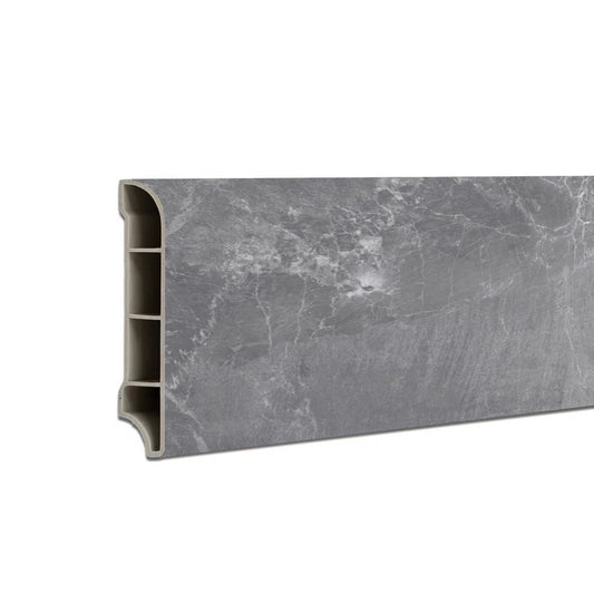 Vinyl SPC padlószegély Fjord márvány mintás sötét szürke 2400x60x12 mm