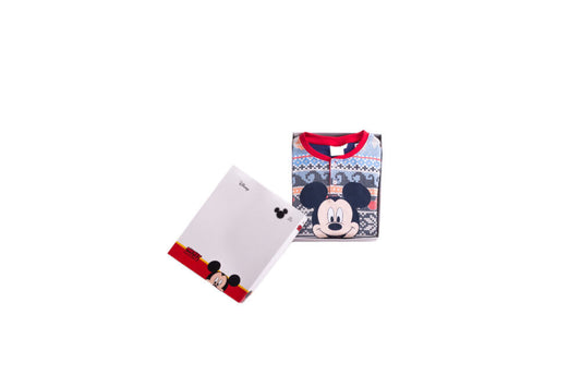 Vastag pamut gyerek pizsama - Mickey egér - sötétkék - 122