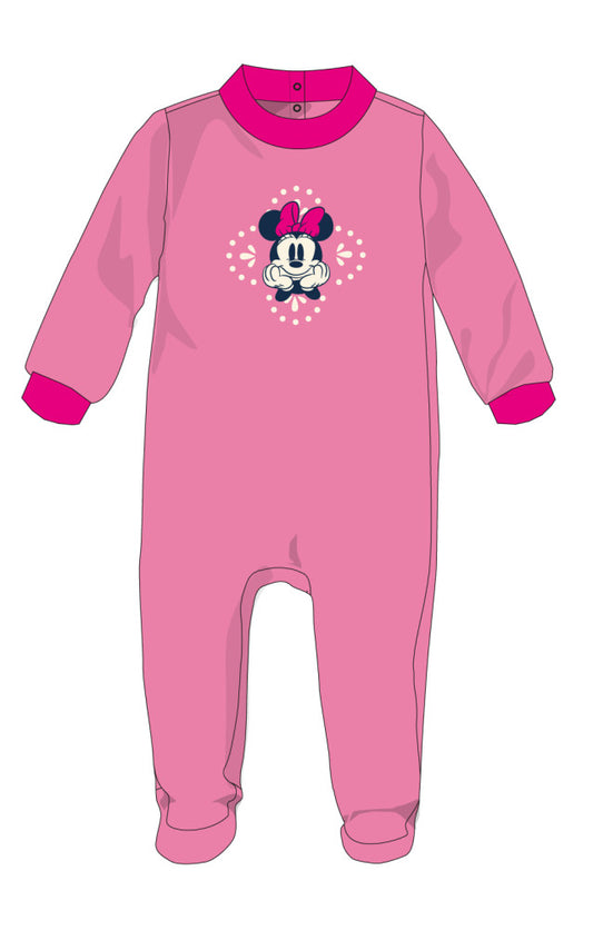 Disney Minnie egér baba velúr rugdalózó - roz - 0-1 hónapos babának