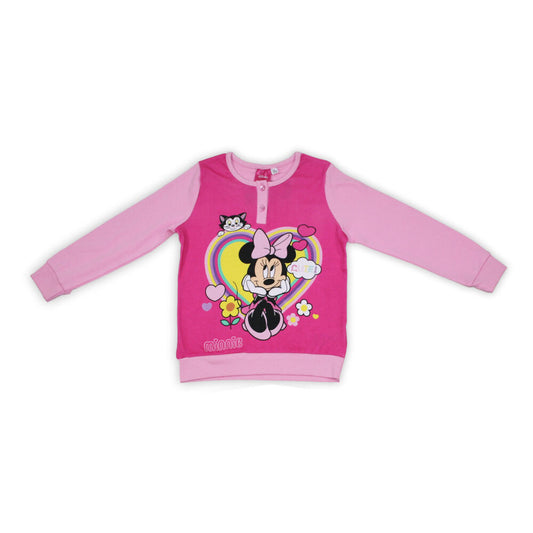 Téli pamut gyerek pizsama - Minnie egér - világosrózsaszín - 98