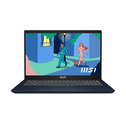 MSI Business NB Modern 15 B7M-455, 15.6" FHD, Ryzen 5 7430U, 16GB, 512GB M.2, INT, NOOS, Fekete