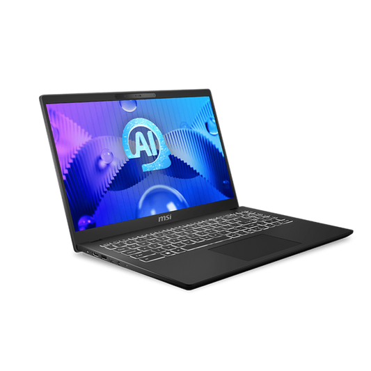 MSI Business NB Modern 15 H AI C1MG-074, 15.6" FHD, Intel Ultra 7 155H, 16GB, 512GB M.2, INT, NoOS, Fekete