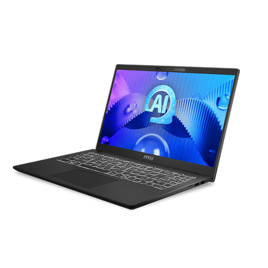 MSI Business NB Modern 15 H AI C1MG-074, 15.6" FHD, Intel Ultra 7 155H, 16GB, 512GB M.2, INT, NoOS, Fekete