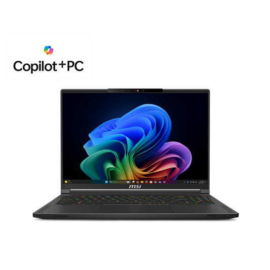 MSI Gaming NB Stealth A16 AI+ A3XWHG-027, 16" QHD+ OLED, Ryzen AI 9 HX 370, 64GB, 2TB, RTX 5070 TI 12GB, Win11H, Fekete