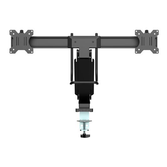 MULTIBRACKETS Asztali konzol (2 képernyős), M Deskmount Slim Basic Dual (17-27", max.VESA: 200x200 mm, 6 kg)