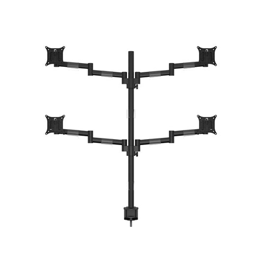 MULTIBRACKETS Asztali konzol (4 képernyős), M VESA Deskmount Officeline Quad Black (15-30", max.VESA: 100x100 mm)