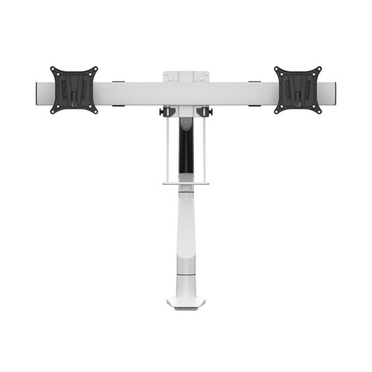 MULTIBRACKETS Gas Lift asztali konzol (2 képernyős rögzítőkar), M VESA Gas Lift Arm Single White w. Duo Crossbar (15-28"