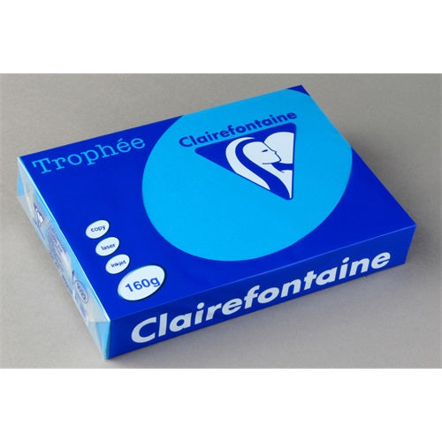 Másolópapír színes Clairefontaine Trophée A/4 160g intenzív kék 250 ív/csomag (1022)