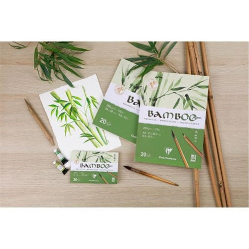 Művészeti rajztömb Clairefontaine Bamboo 40x30 cm 20 lap 250g fekvő akvarell technikához