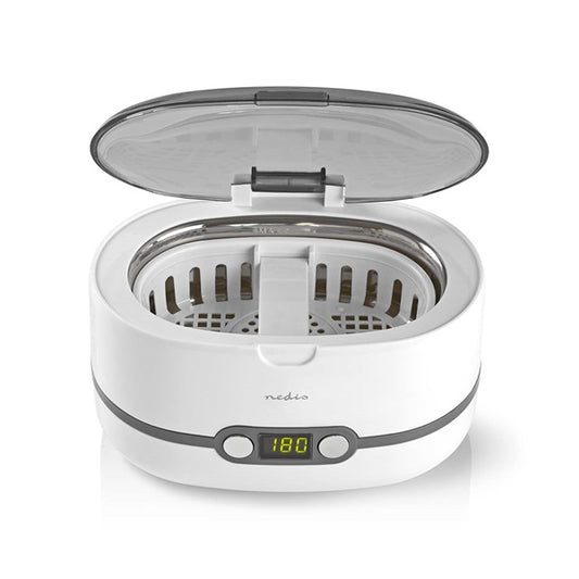 Nedis JECL110WT ultrahangos ékszertisztító, 180W, LED kijelző, időzítő funkció, rozsdamentes acél tartály