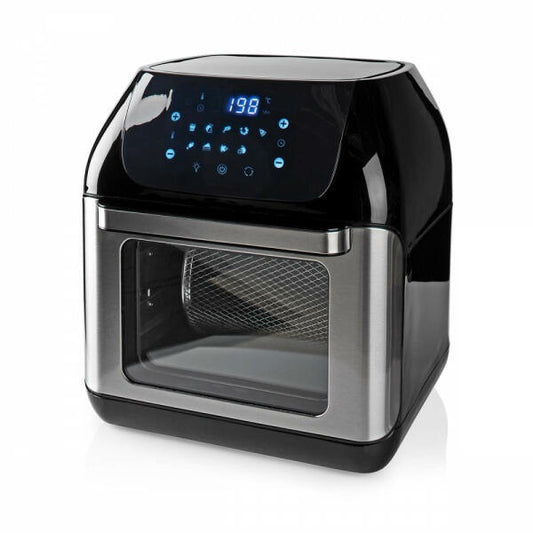 Nedis KAAFO300EBK forrólevegős légkeveréses sütő, 12 L, időzítő: 60 perc, digitális,1500W, 9 programos