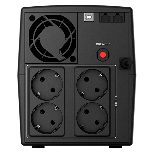 NJOY Szünetmentes 1500VA - Keen 1500 USB (4 Schuko, line-interaktív, fekete)