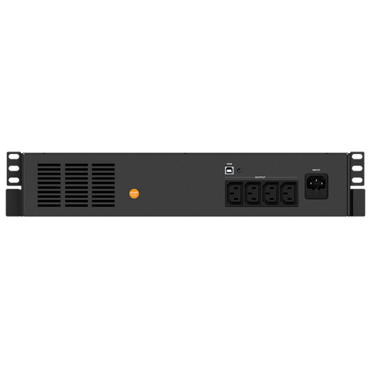 NJOY Szünetmentes Code 600, 600VA, 360W, Line-Interactive, rack (2U), LCD display