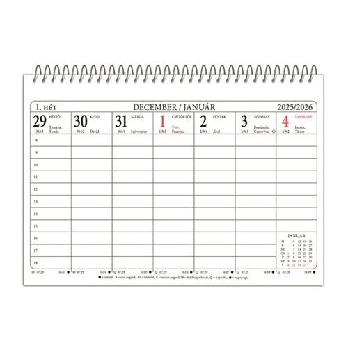 Naptár pd asztali 23TA 2026