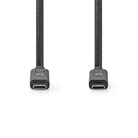Nedis CCGW64750BK10 USB C - USB C (USB-C) kábel, USB 3.2 Gen 2, 100W, 4K@60Hz, 10 Gbps, hossz 1m