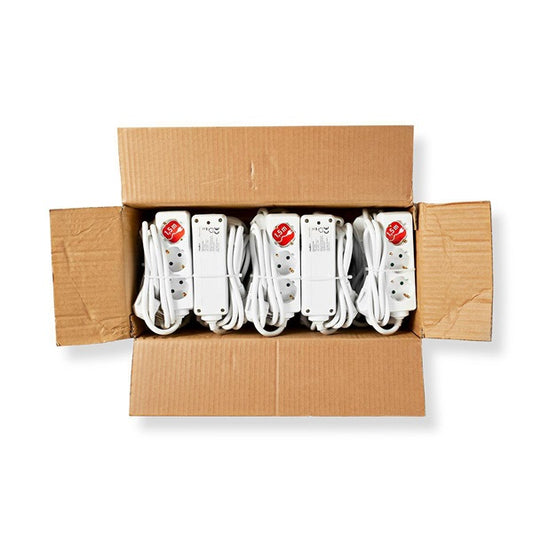 Nedis EXSO315F1WTB földelt 3 aljzatos elosztó, 1,5m, H05VV-F 3G1,5mm2, 3680 W | 16 A