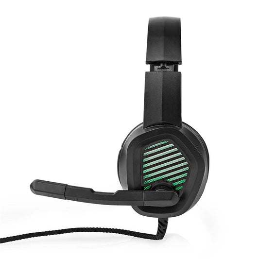 Nedis GHST410BK USB gamer headset, 7.1 térhatás, LED világítás, 2,1m kábel