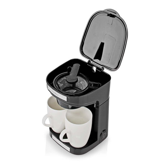 Nedis KACM140EBK kávéfőző, filteres kávé, 0,25 l, 2db csésze, fekete