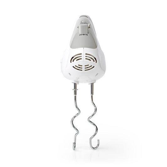 Nedis KAHM100CWT kézi mixer, 200 W, 5 sebességfokozat, turbófunkció, 2 dagasztóhorog / 2 habverő