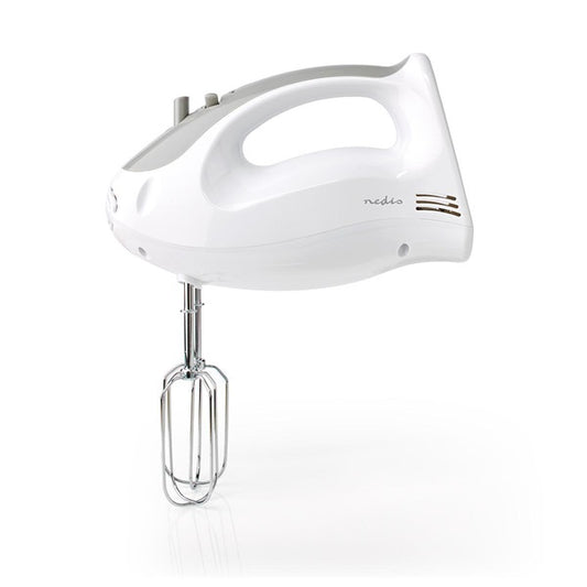 Nedis KAHM100CWT kézi mixer, 200 W, 5 sebességfokozat, turbófunkció, 2 dagasztóhorog / 2 habverő