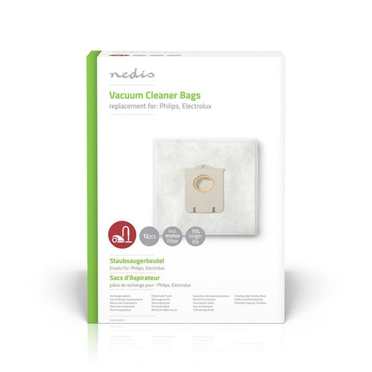 Nedis DUBG220AEP12 S-BAG porzsák, kompatibilis: Philips / Electrolux , 12db/csomag