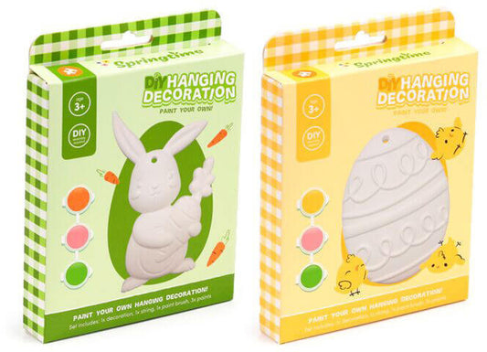Húsvéti kreatív szett, festhető függődísz, húsvéti nyuszi vagy tojás, Springtime
