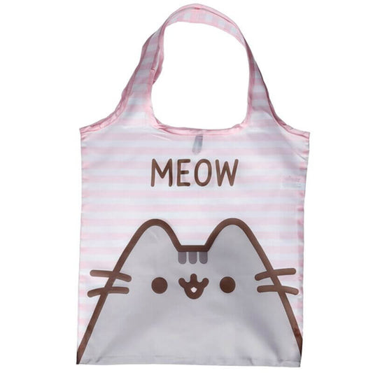 Pusheen cicás bevásárlótáska, összehajtható, 55x37cm (10x8x3cm), kétféle