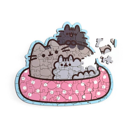 Pusheen cicás puzzle, 130 db-os, fa